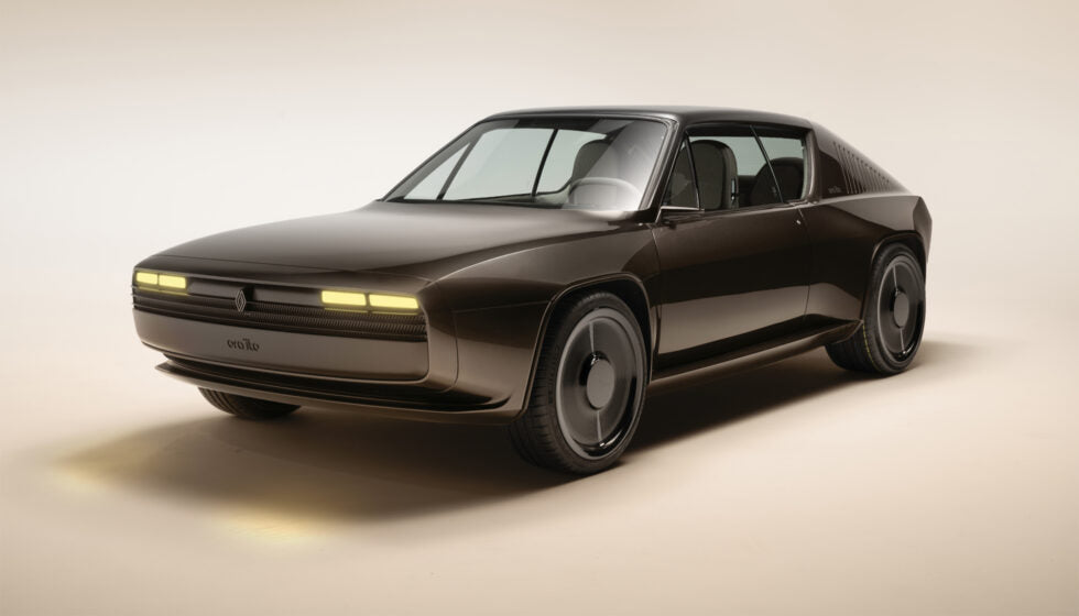 Renault R17 electric restomod by Ora ïto, in Galactic Brown