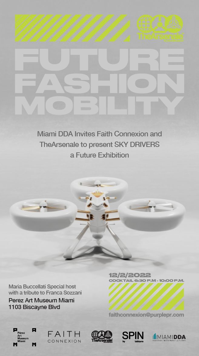 TheArsenale x Faith Connexion collaboration flying motorcycle jumpsuit Art Basel Miami 2022