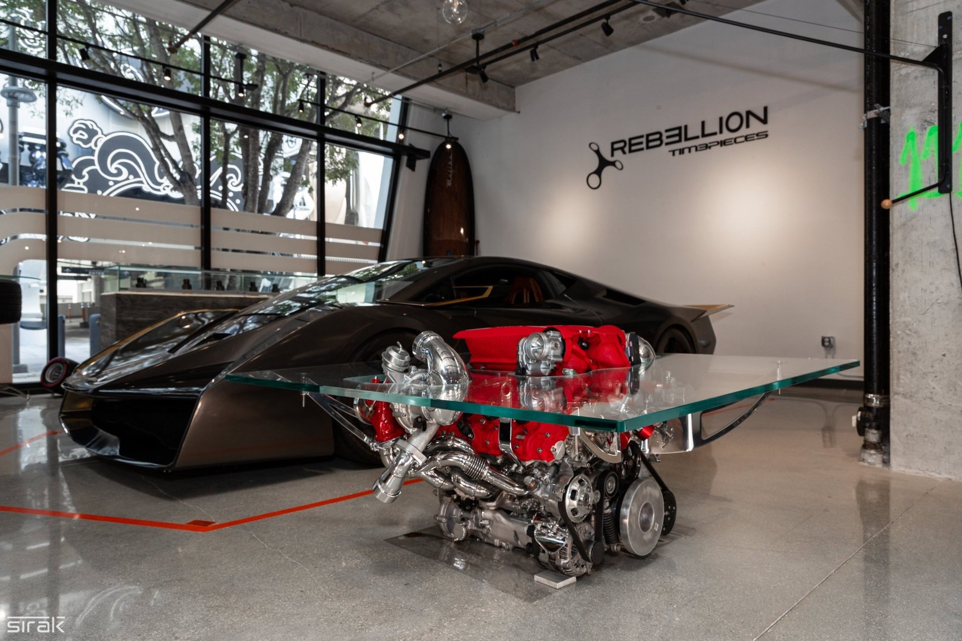 Ferrari 488 Challenge Engine Coffee Table - TheArsenale