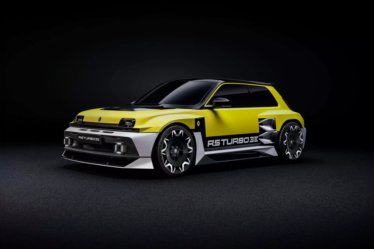 Renault 5 Turbo 3E electric widebody sports car in red