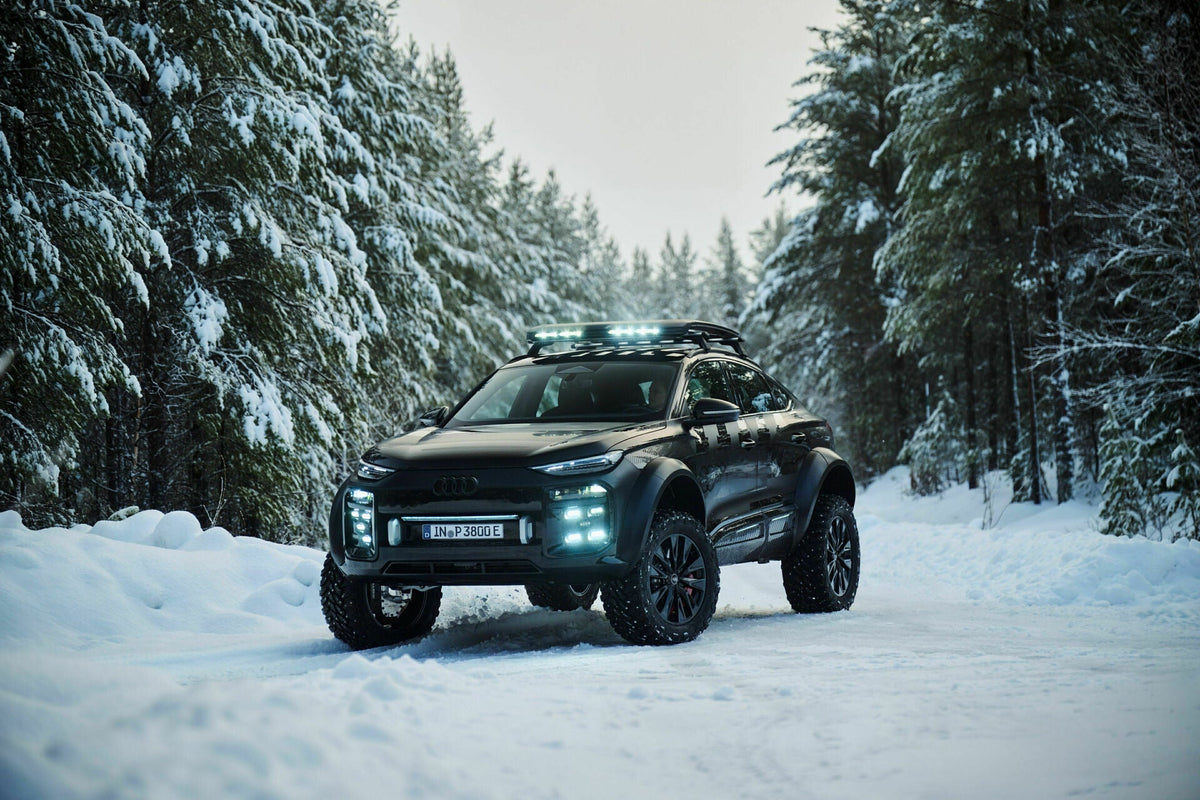 Audi Q6 e-tron offroad concept with portal axles on extreme terrain