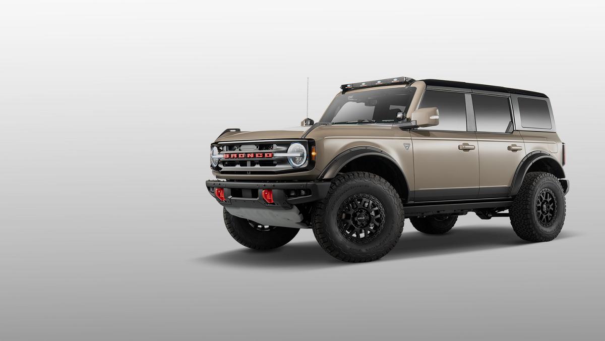 Ford Bronco ORV package, front three-quarter view