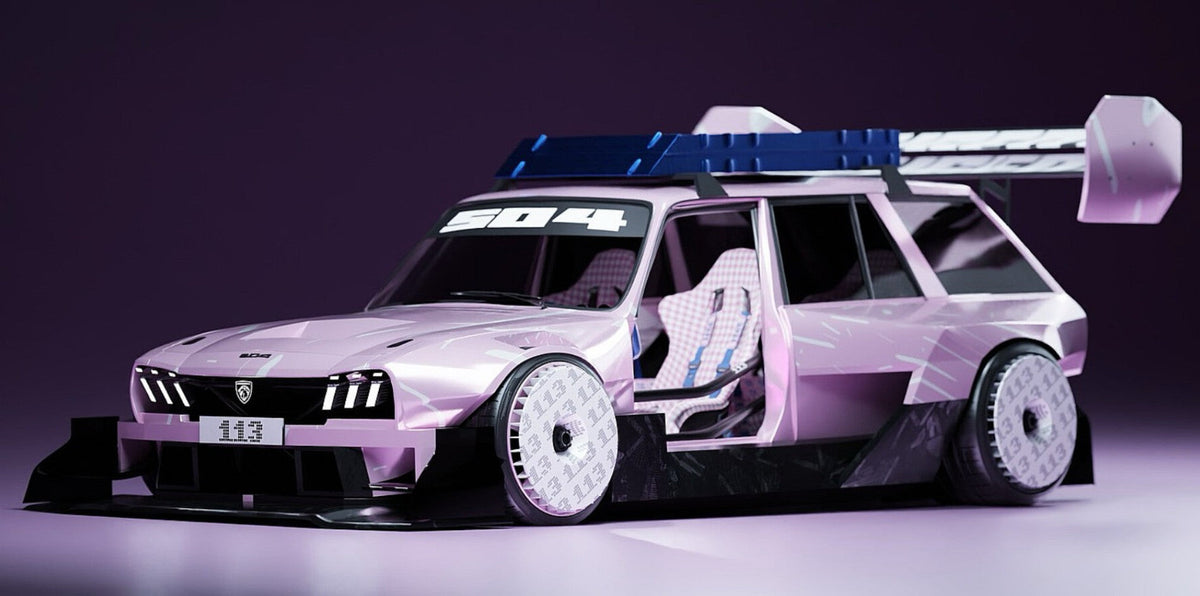 Pink Peugeot 504 Coupe concept by Peugeot Design Lab