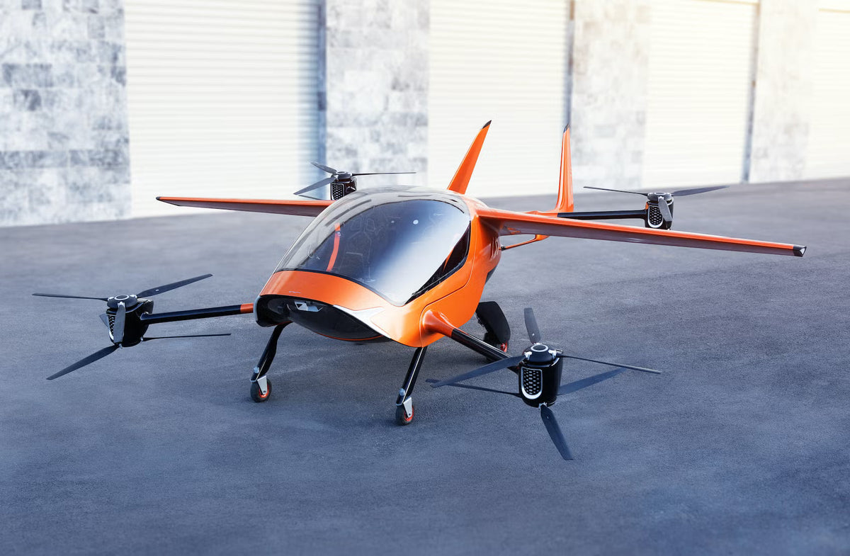 AIR ONE orange aircraft — front three-quarter view