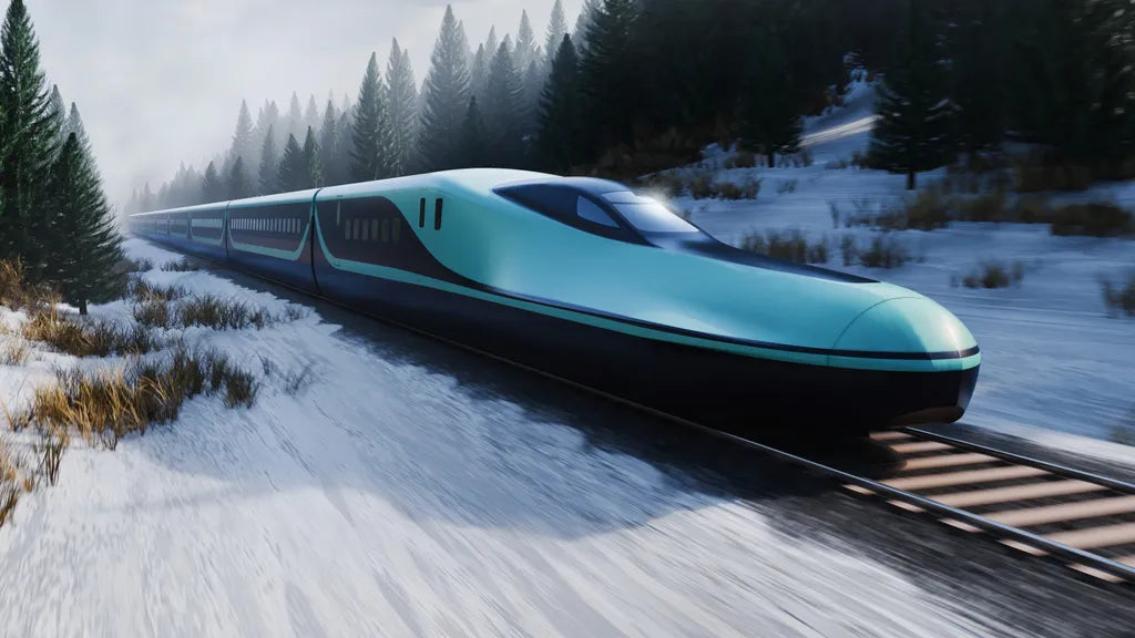 E10 Shinkansen bullet train with cherry blossom inspired design
