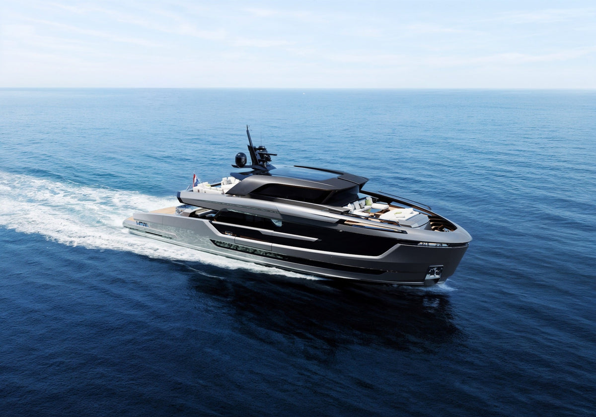 Van der Valk Project NEXO 30-metre yacht concept exterior, designed with Phathom