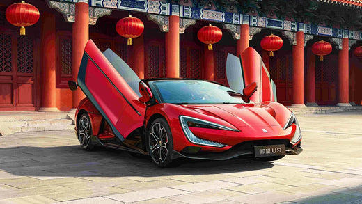 YangWang U9 BYD electric hypercar DiSus-X suspension jump stunt