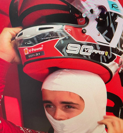 bell charles leclerc helmet Charles Leclerc Scuderia Ferrari 2019 German GP Original - Bell HP77 Race Helmet