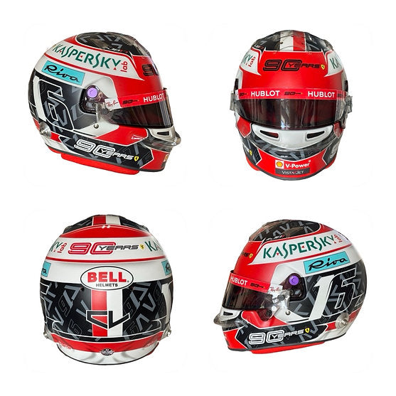 ferrari motorcycle helmet Charles Leclerc Scuderia Ferrari 2019 German GP Original - Bell HP77 Race Helmet
