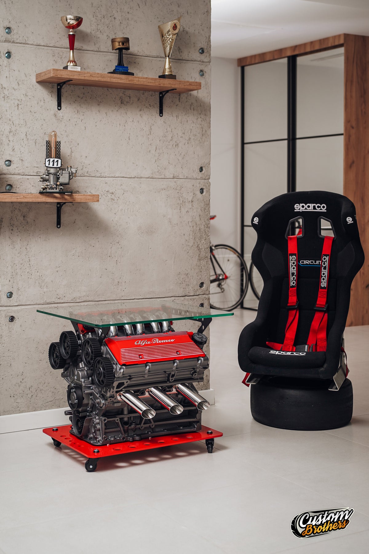 Alfa Romeo Busso V6 Coffee Table - Sculpture Of Speed