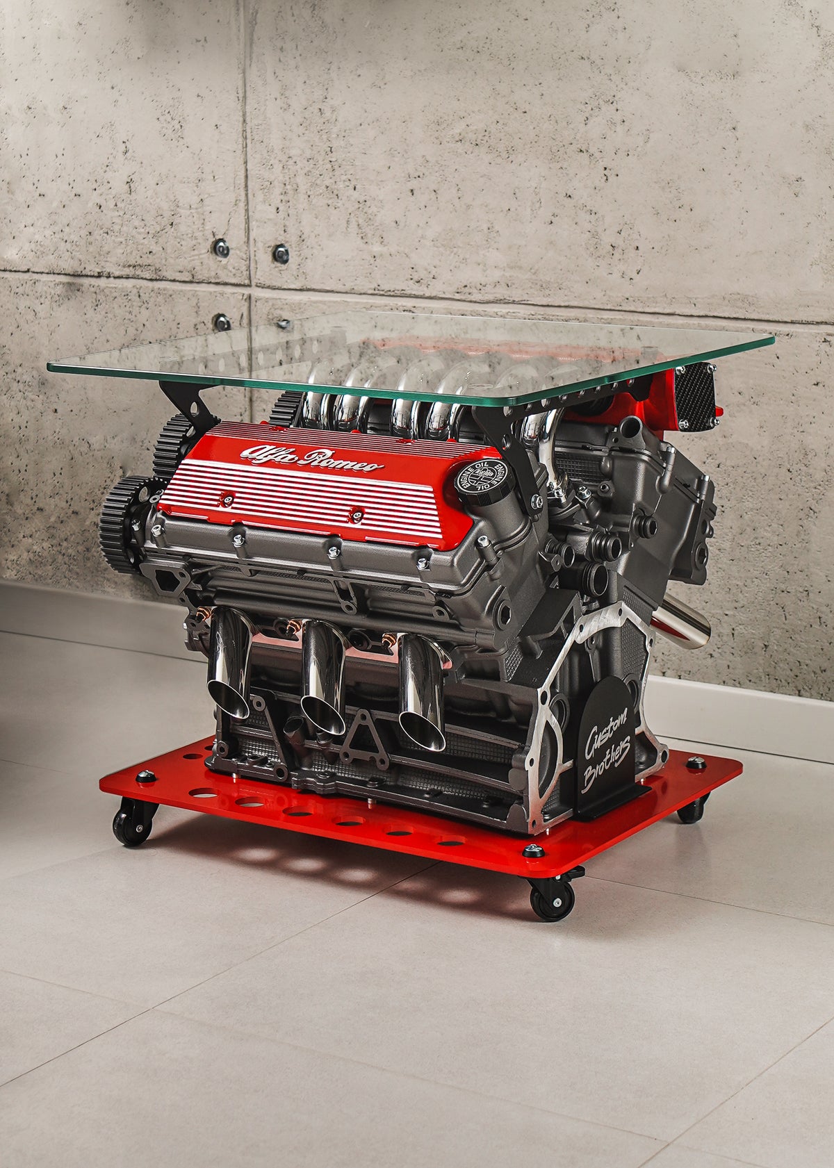 Alfa Romeo Busso V6 Coffee Table - Sculpture Of Speed