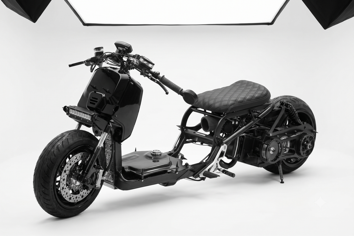 Custom Honda Ruckus by DorbyWorks x TheArsenale