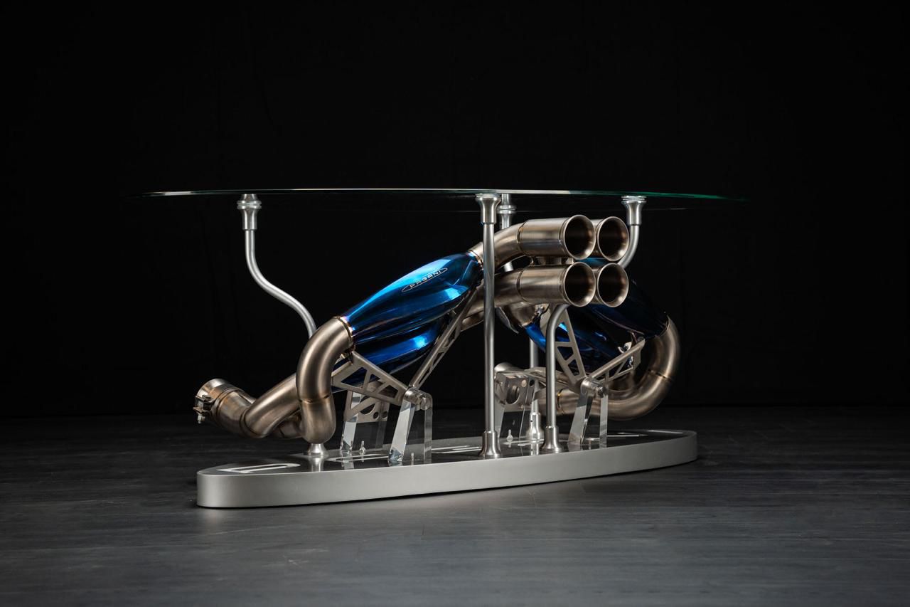 PAGANI HUAYRA TITANIUM EXHAUST COFFEE TABLE - TheArsenale