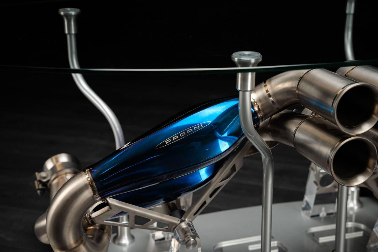 PAGANI HUAYRA TITANIUM EXHAUST COFFEE TABLE - TheArsenale
