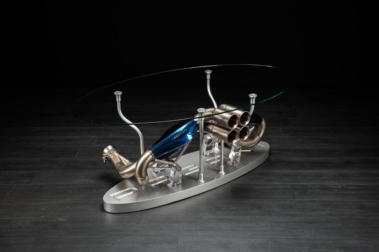 PAGANI HUAYRA TITANIUM EXHAUST COFFEE TABLE - TheArsenale