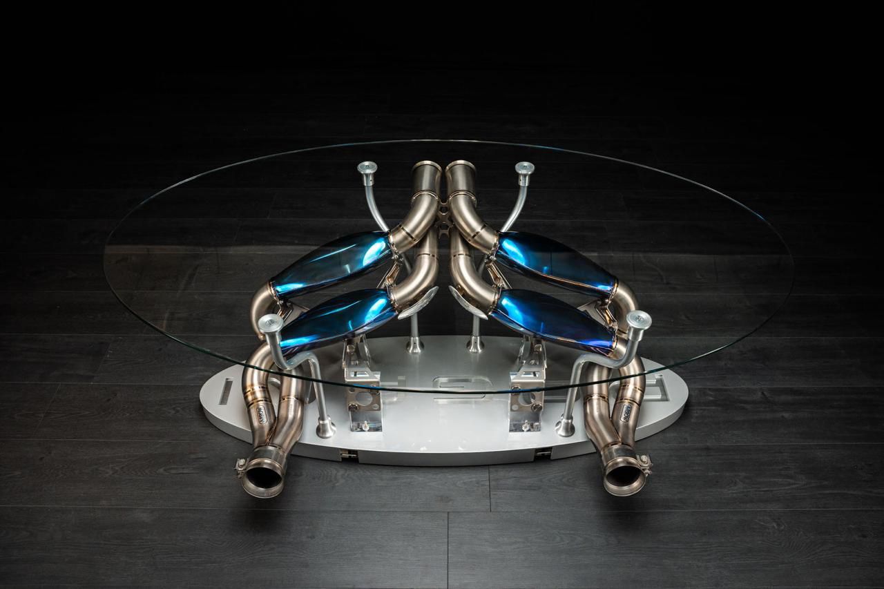 PAGANI HUAYRA TITANIUM EXHAUST COFFEE TABLE - TheArsenale