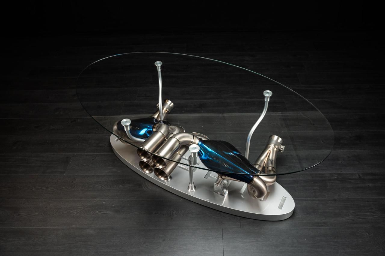 PAGANI HUAYRA TITANIUM EXHAUST COFFEE TABLE - TheArsenale