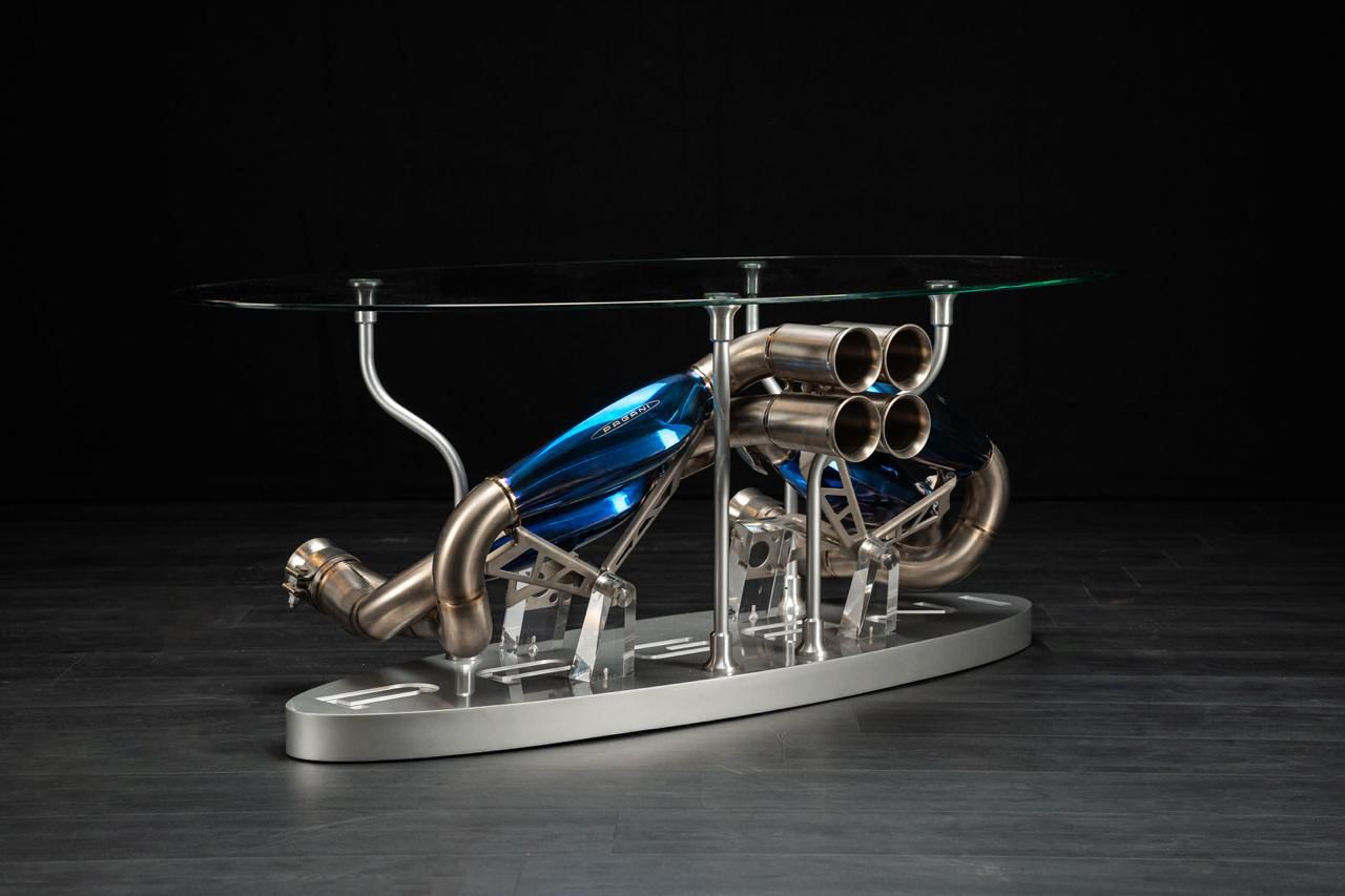 PAGANI HUAYRA TITANIUM EXHAUST COFFEE TABLE - TheArsenale