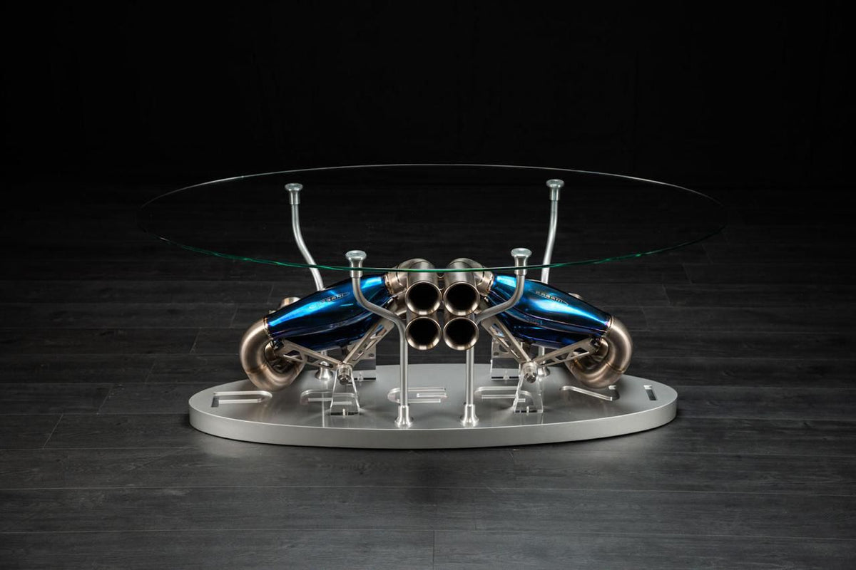 Pagani Huayra Titanium Exhaust Coffee Table – Art Table