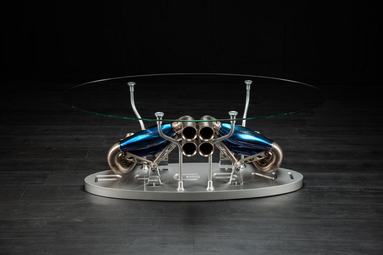 PAGANI HUAYRA TITANIUM EXHAUST COFFEE TABLE - TheArsenale