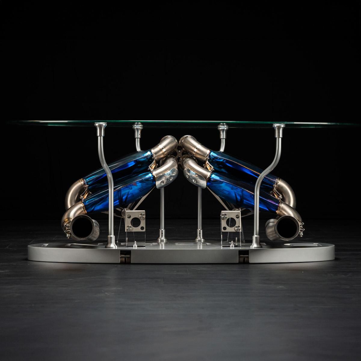 PAGANI HUAYRA TITANIUM EXHAUST COFFEE TABLE - TheArsenale
