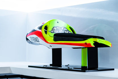 VALENTINO ROSSI DUCATI GP11 SEAT ON DISPLAY STAND