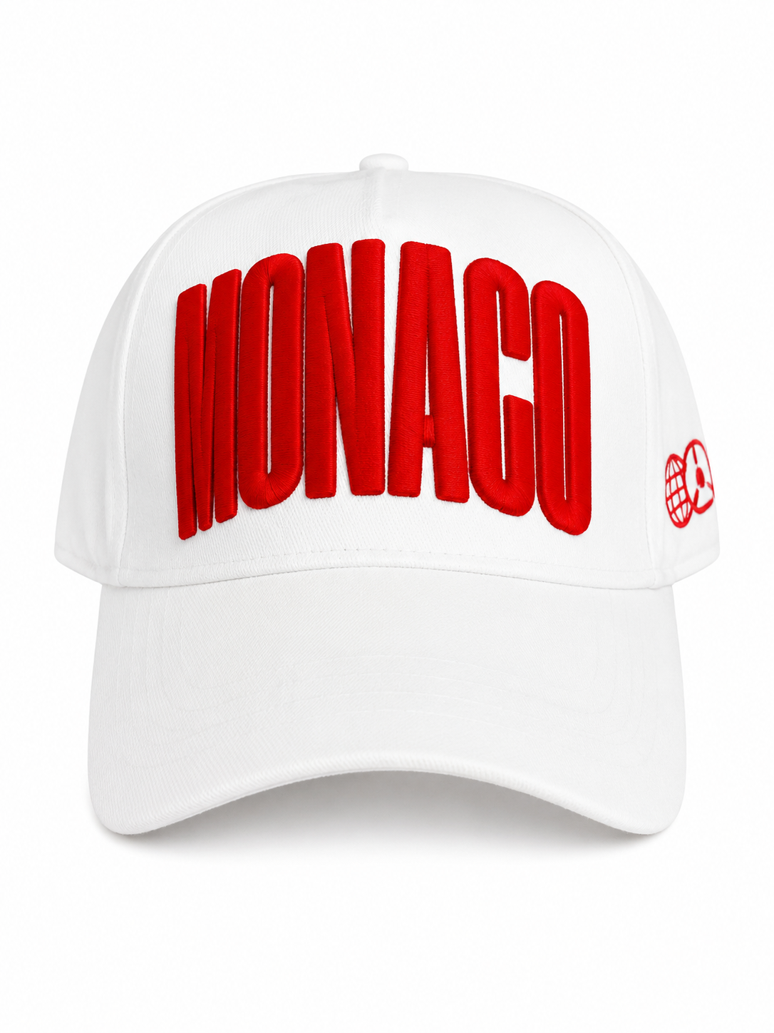 TA Monaco Racing Red Cap in white with red MONACO embroidery