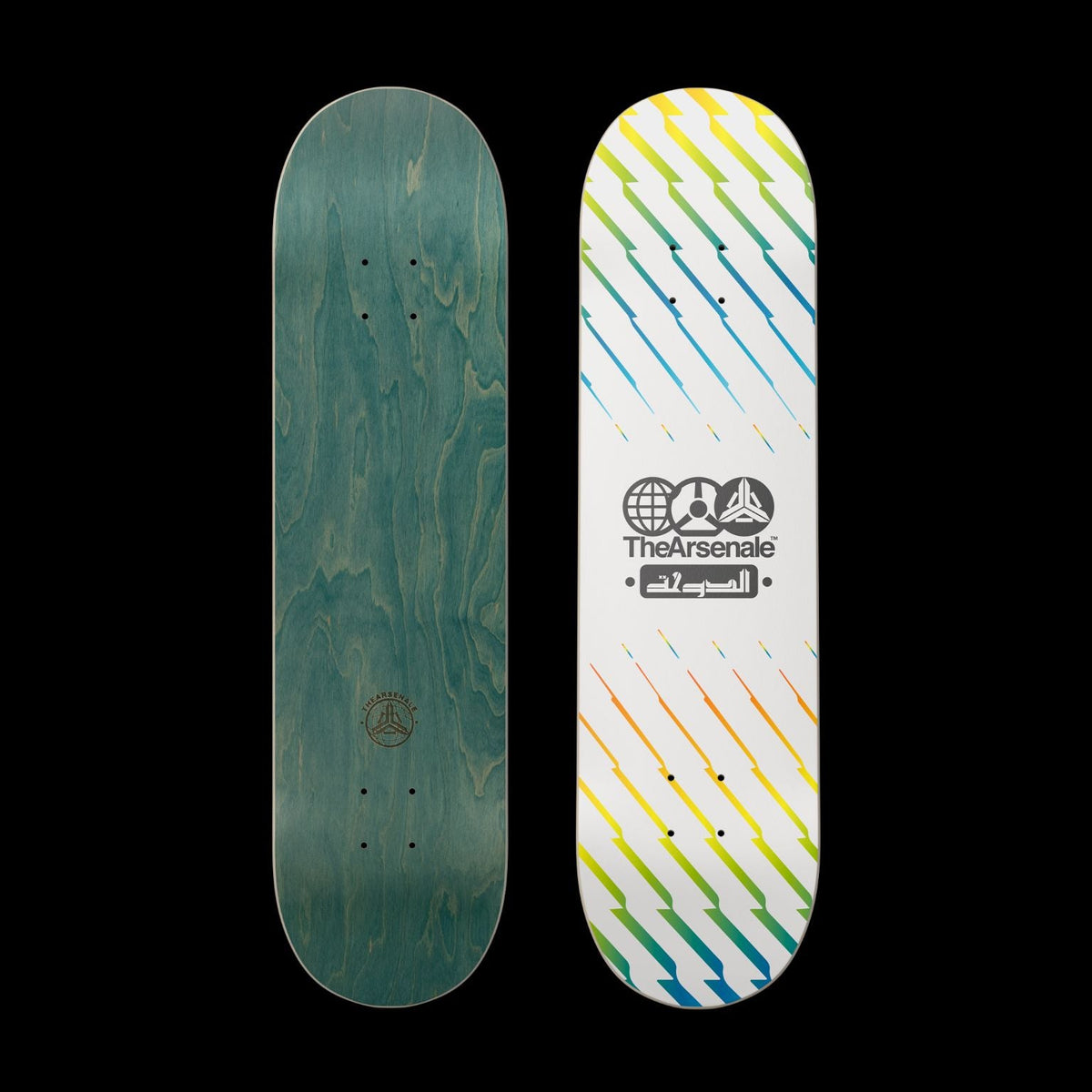 THEARSENALE RAINBOW SKATEBOARD