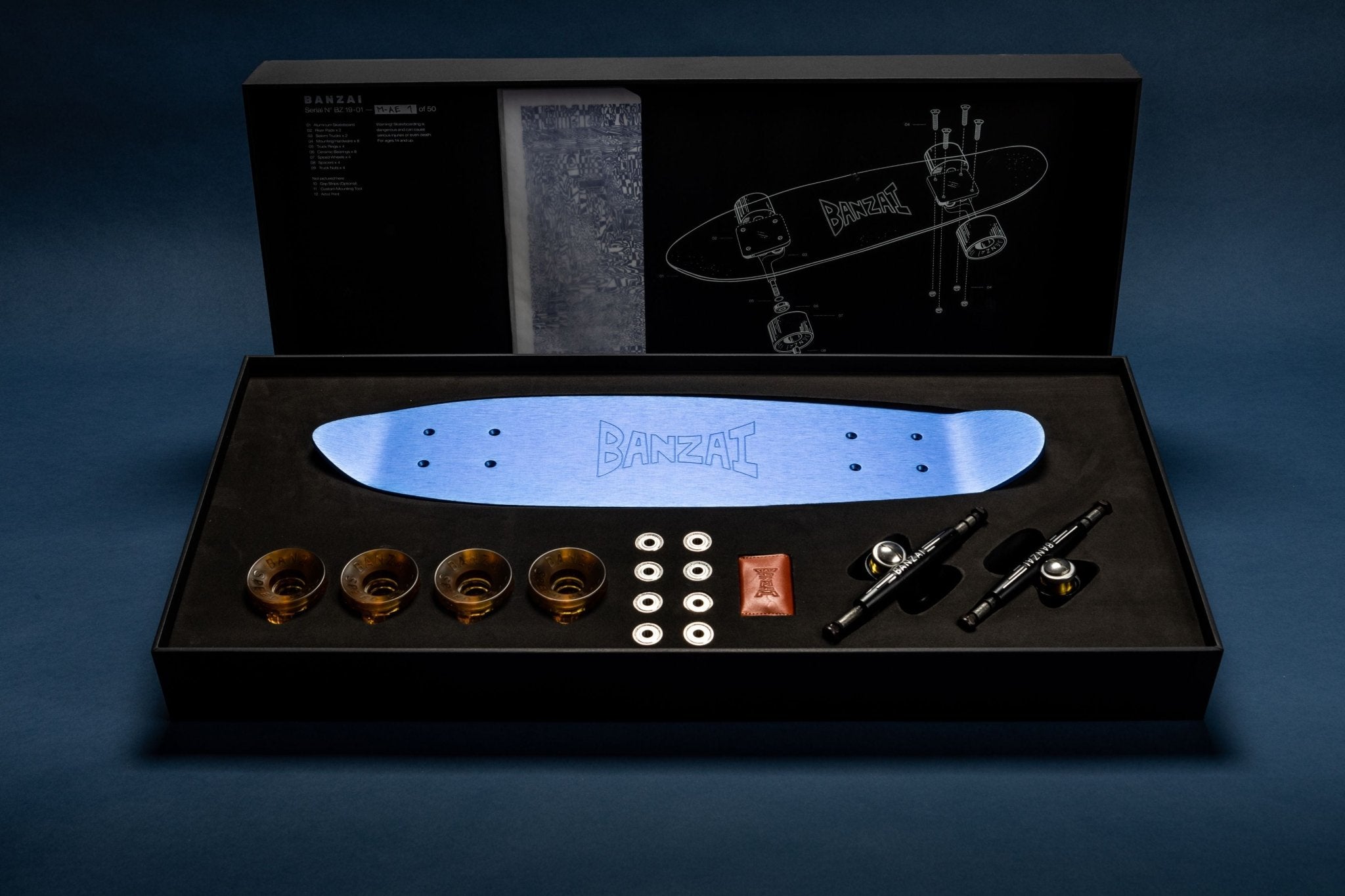 Banzai Vintage Skateboard / Azure - TheArsenale