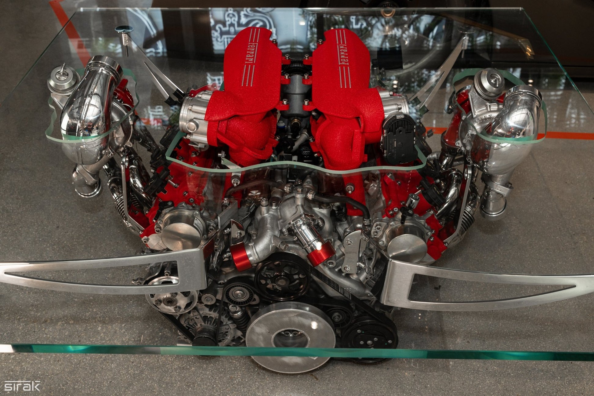 Ferrari 488 Challenge Engine Coffee Table - TheArsenale