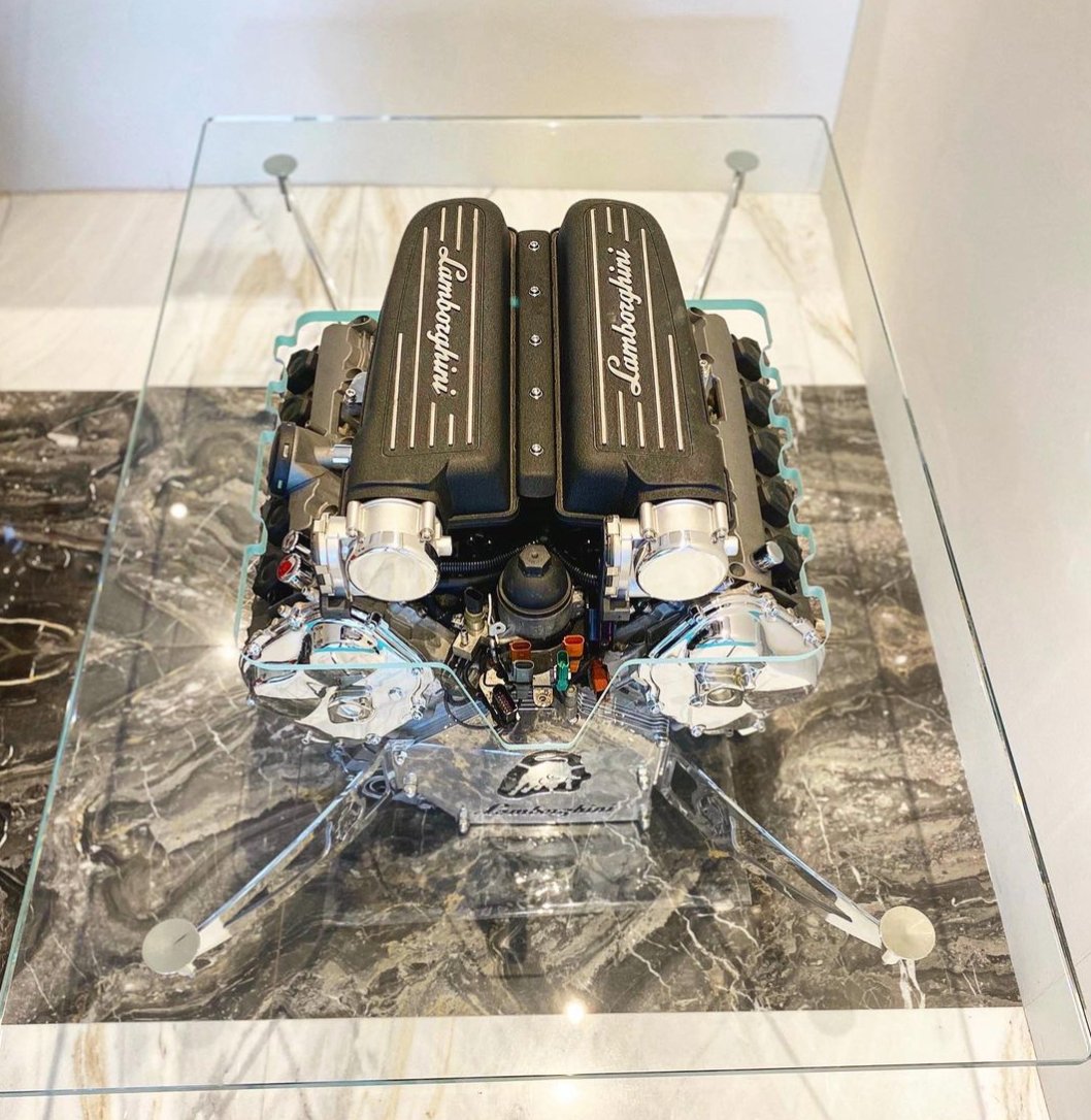 Lamborghini Gallardo V10 Engine Coffee Table – Lamborghini Engine Art Furniture