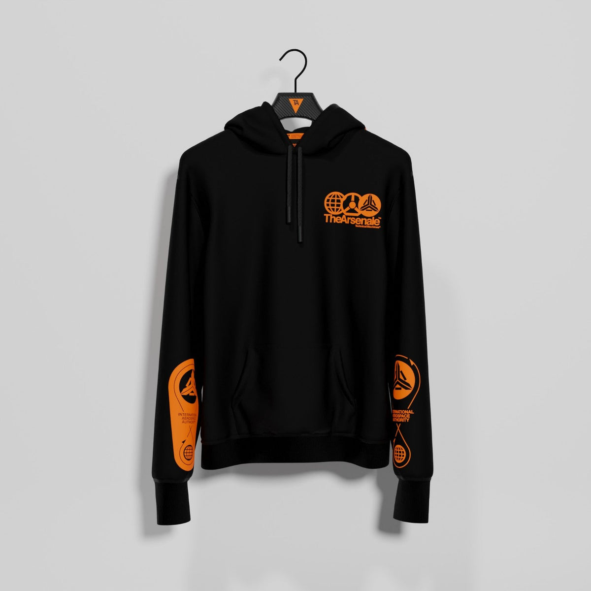 MANIFESTO OF MODERNITY HOODIE BLACK ORANGE