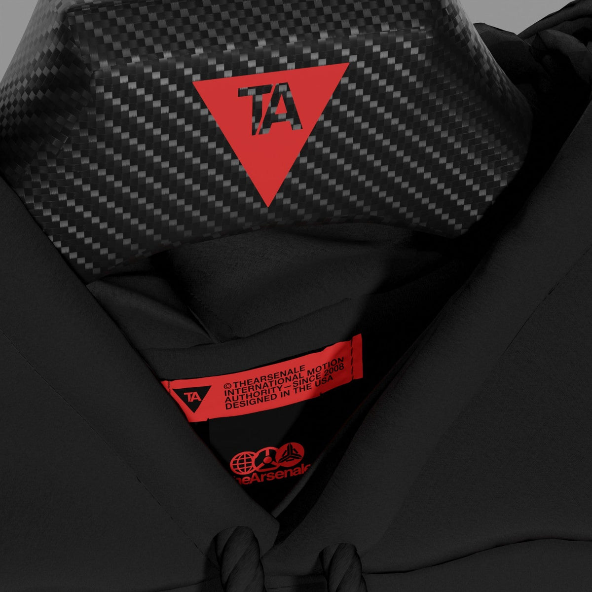 MANIFESTO OF MODERNITY HOODIE BLACK RED