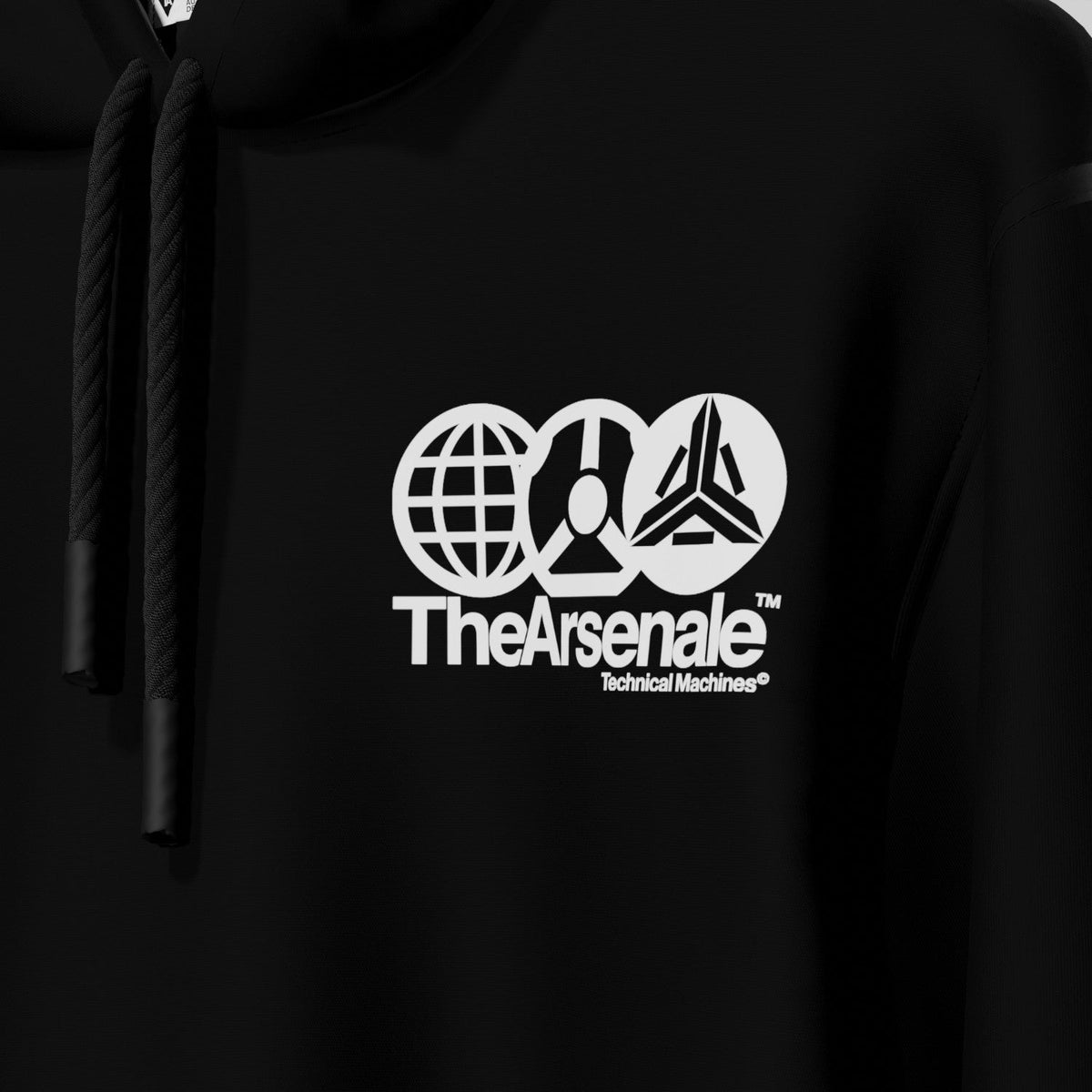 MANIFESTO OF MODERNITY HOODIE BLACK WHITE