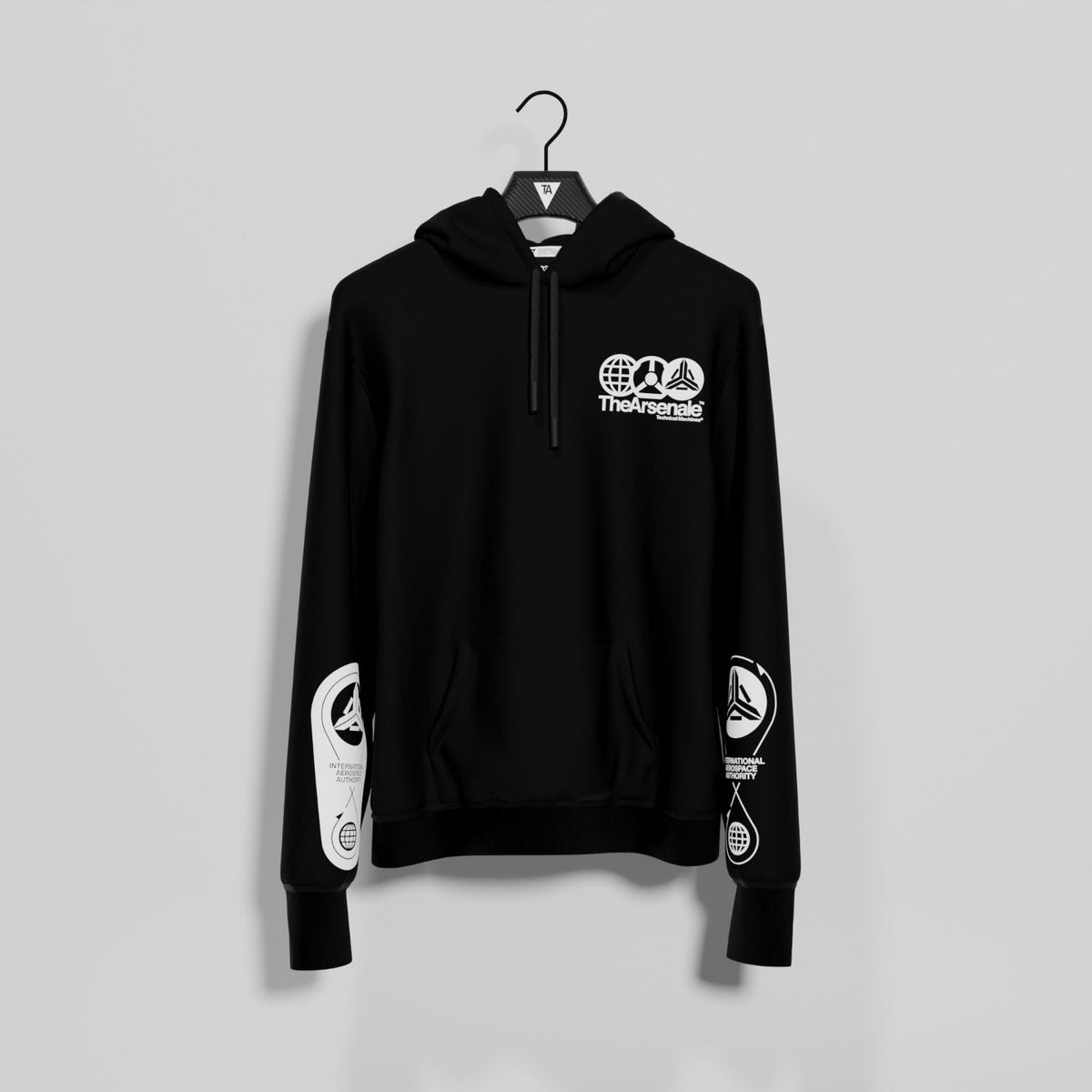 MANIFESTO OF MODERNITY HOODIE BLACK WHITE