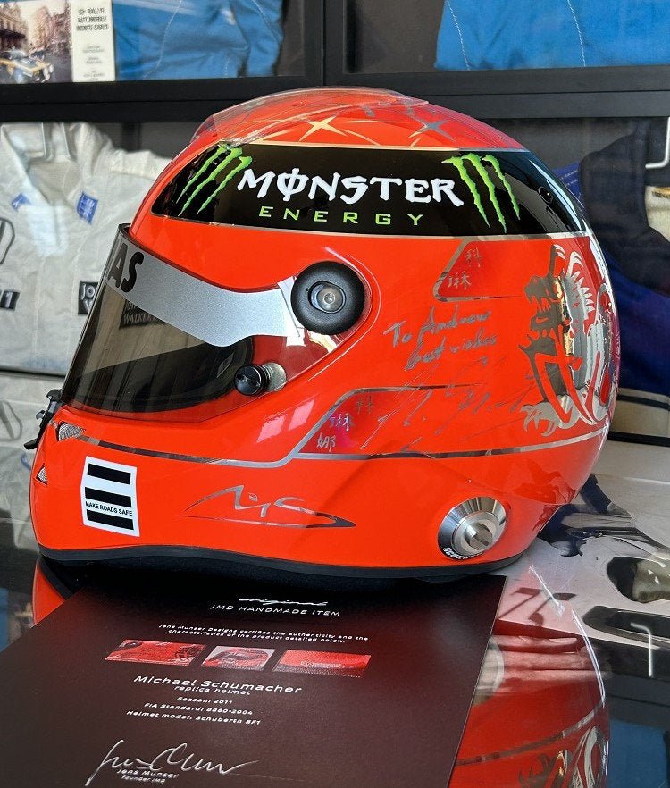 Official Schuberth replica helmet 2011 Michael Schumacher Mercedes Signed + COA - TheArsenale