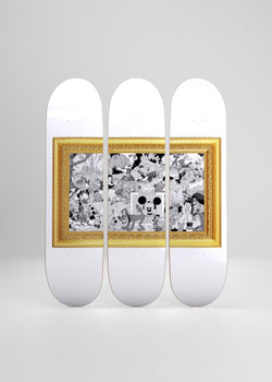 Disney Orgy 1967 Triptych / 3 Skateboards