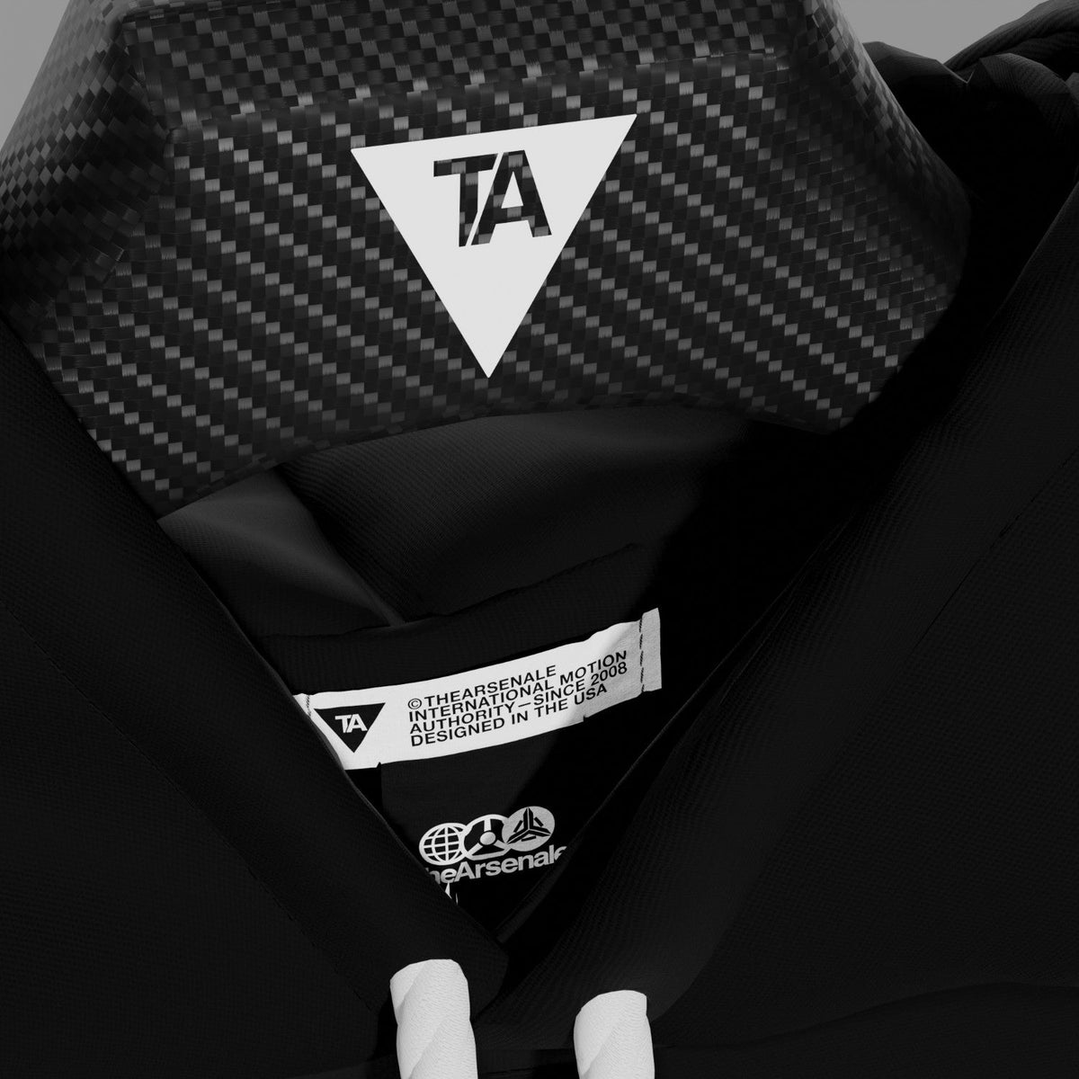 TECHNICAL MACHINES HOODIE BLACK WHITE
