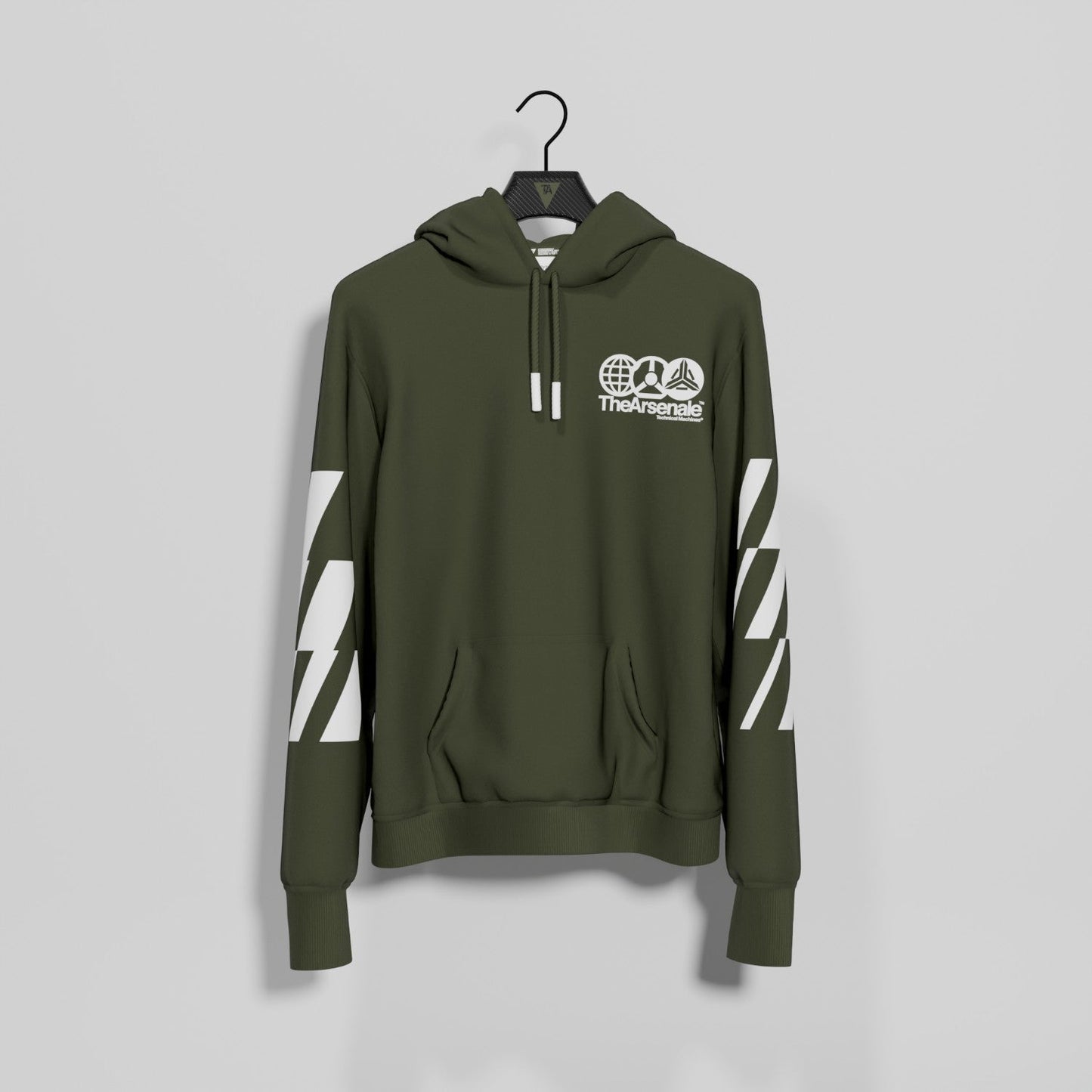 TECHNICAL MACHINES HOODIE GREEN WHITE - TheArsenale