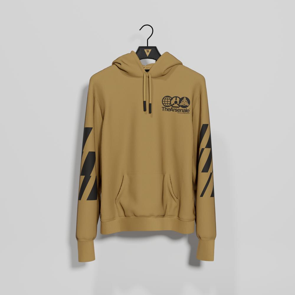 TECHNICAL MACHINES HOODIE SAND BLACK - TheArsenale