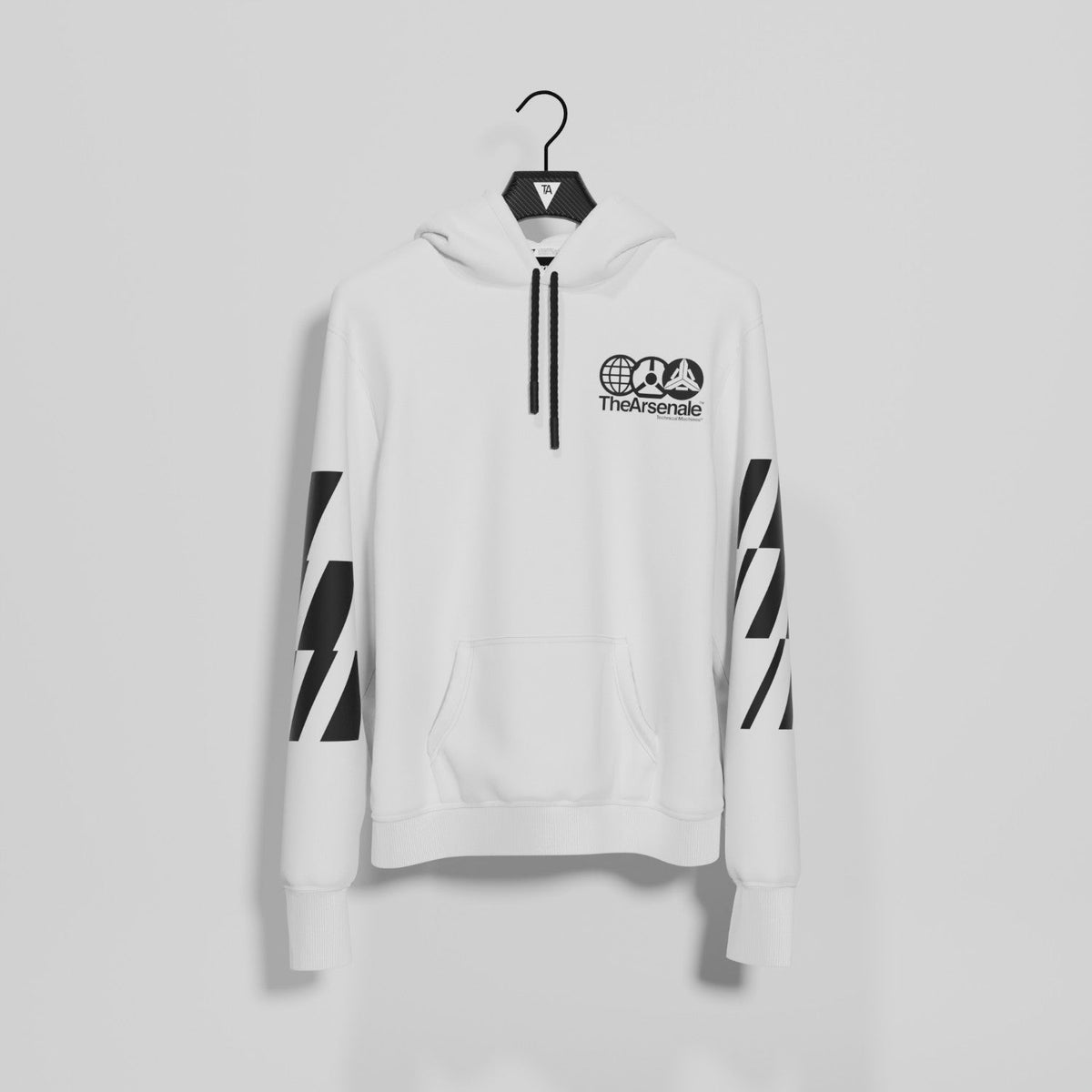 TECHNICAL MACHINES HOODIE WHITE BLACK