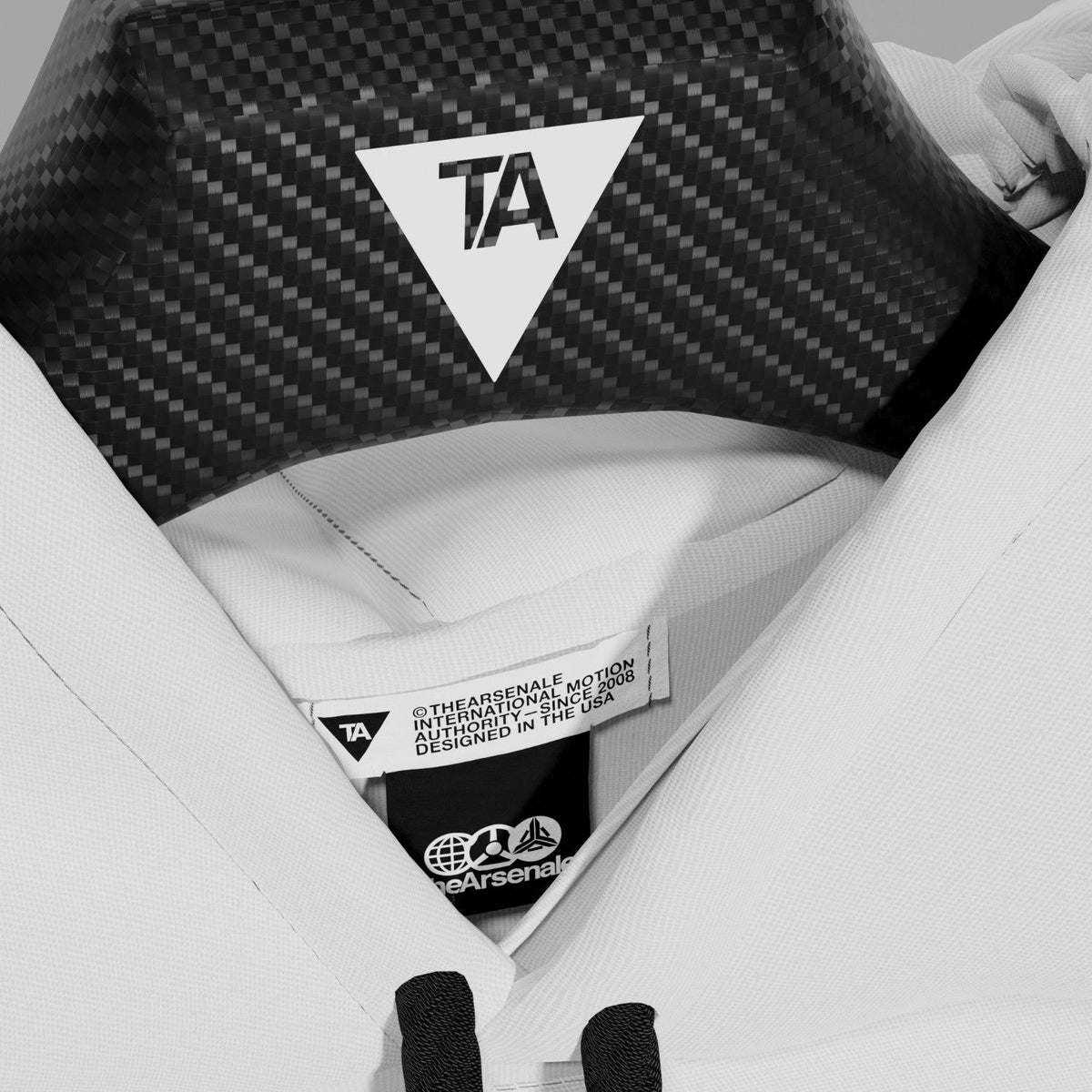 TECHNICAL MACHINES HOODIE WHITE BLACK