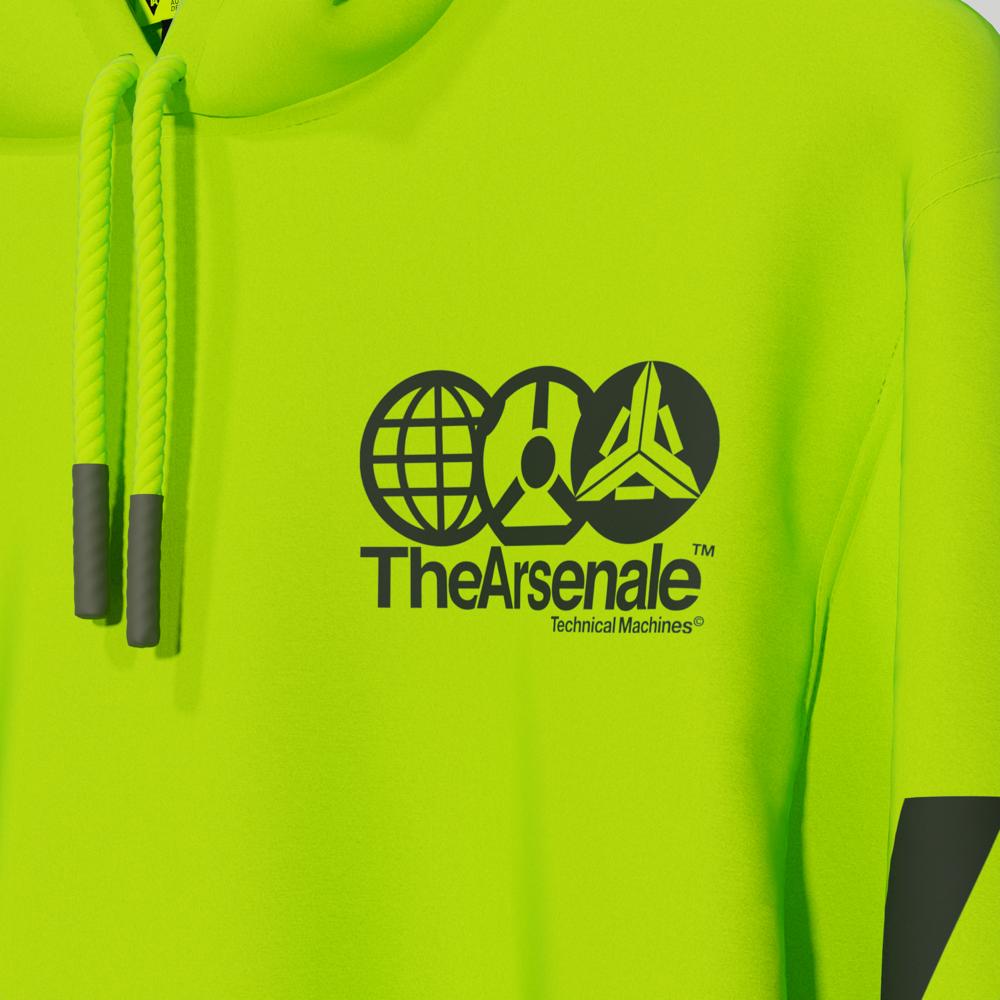 TECHNICAL MACHINES HOODIE YELLOW BLACK - TheArsenale