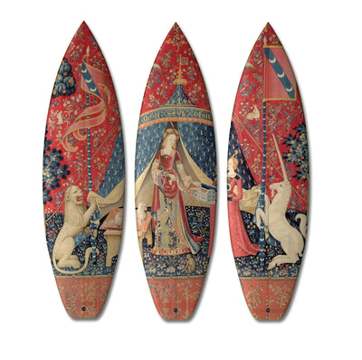 La Dame à La Licorne Triptych / 3 Surfboards-Boom-Art-TheArsenale