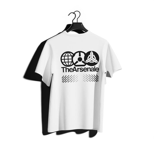 THEARSENALE T-SHIRT WHITE BLACK - TheArsenale