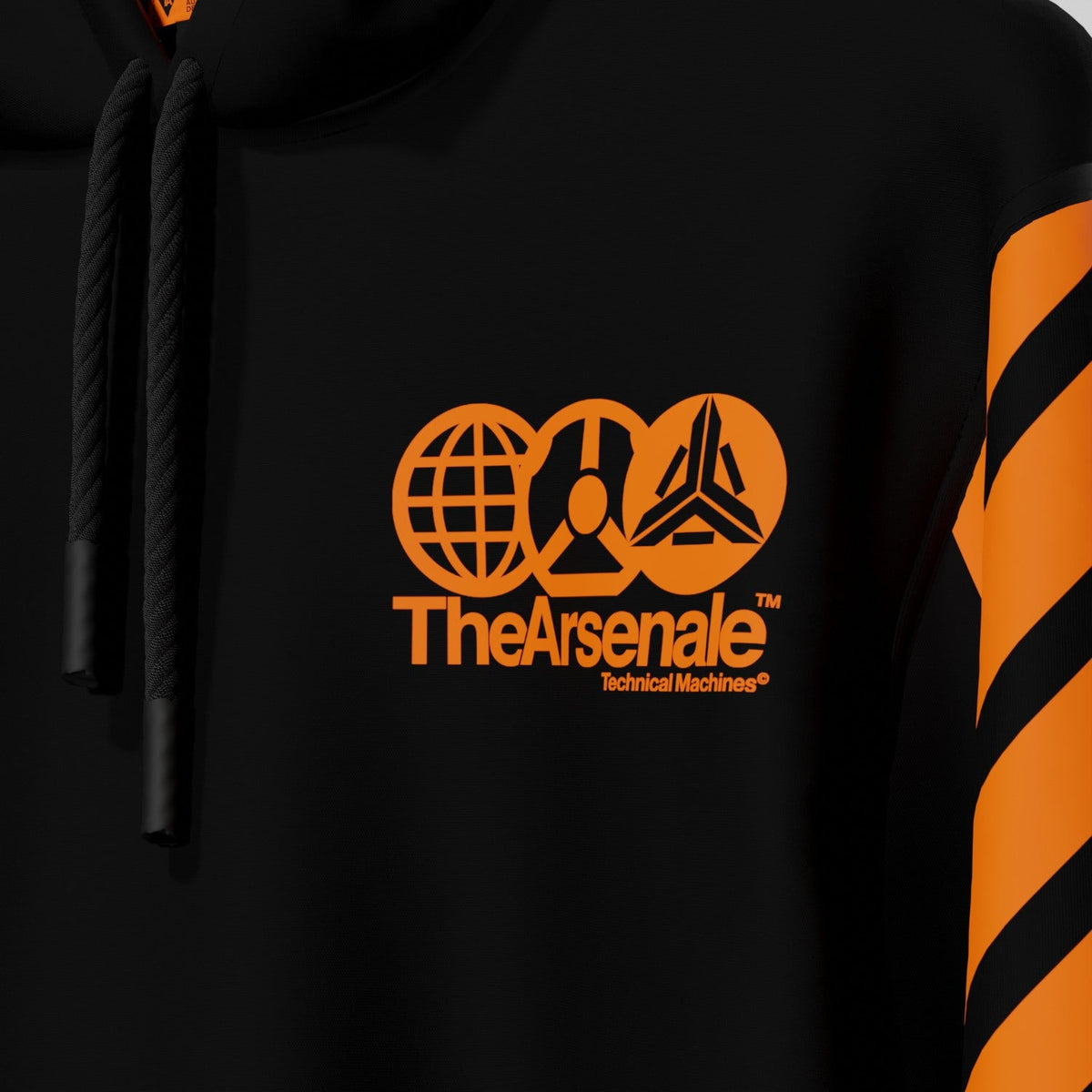 TRANSMISSION HOODIE BLACK ORANGE