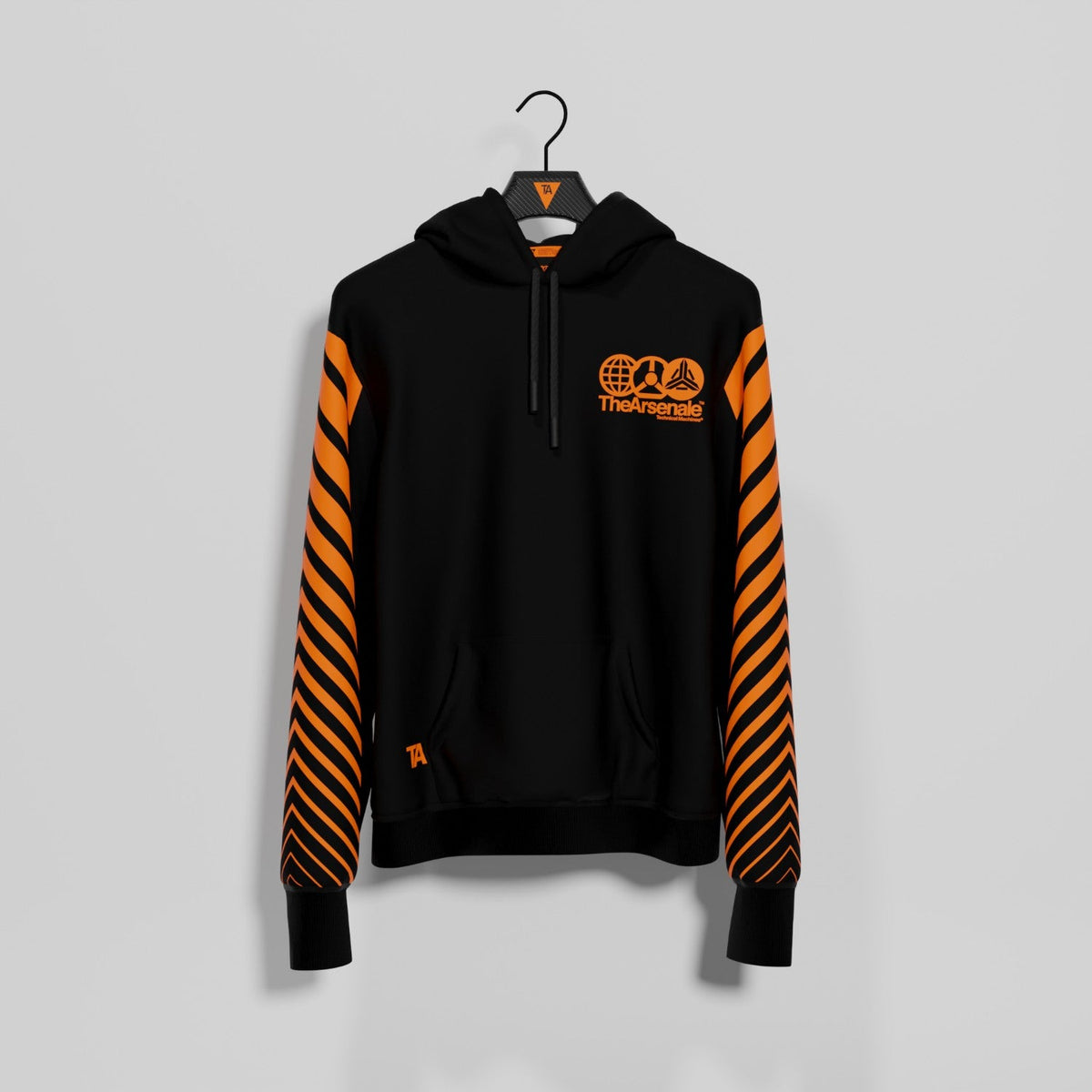 TRANSMISSION HOODIE BLACK ORANGE
