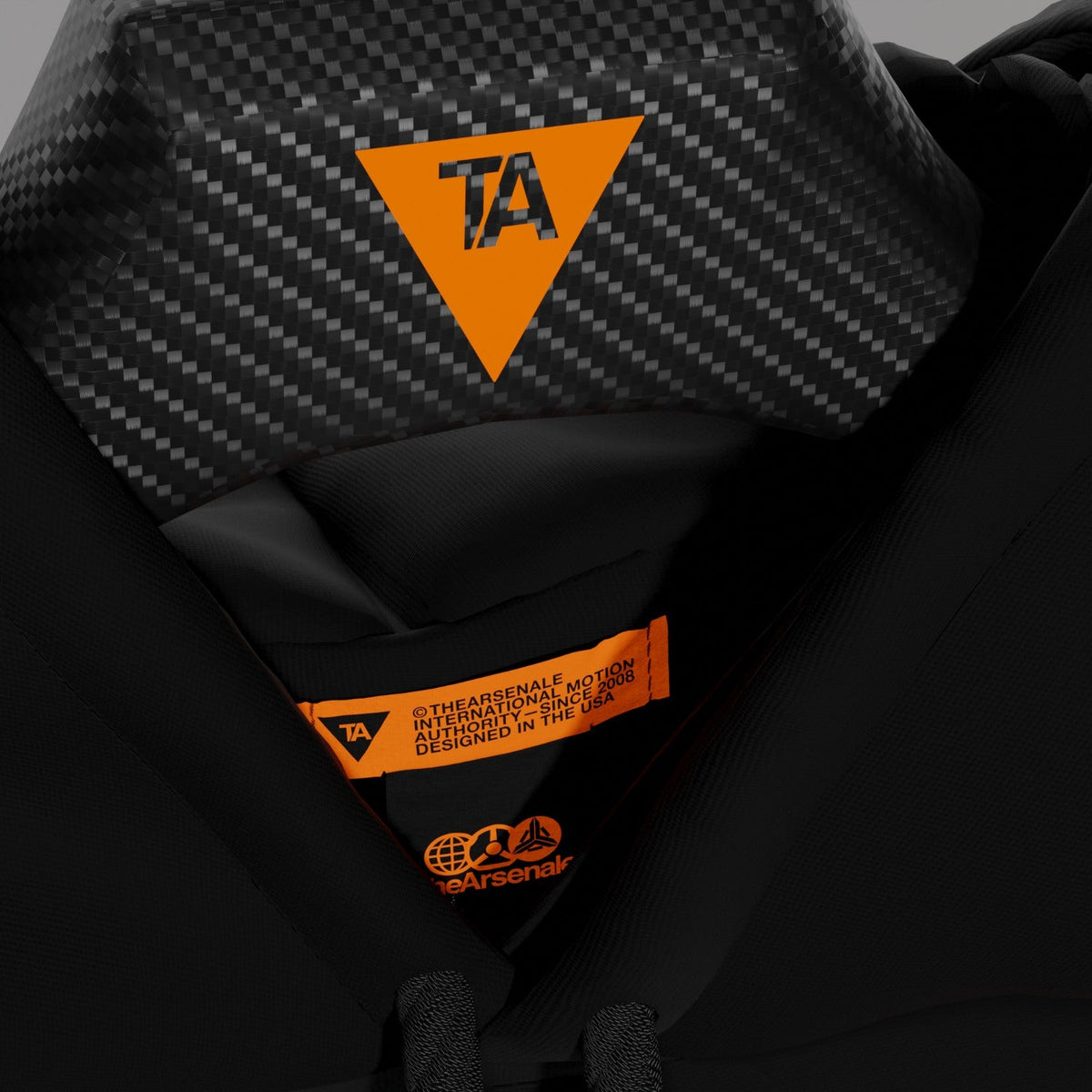 TRANSMISSION HOODIE BLACK ORANGE