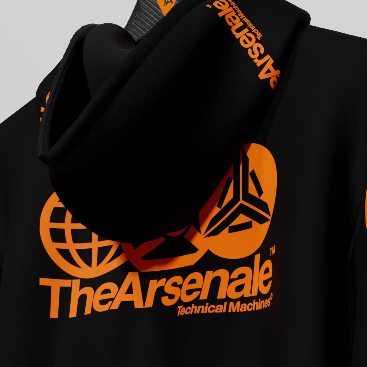 TRANSMISSION HOODIE BLACK ORANGE