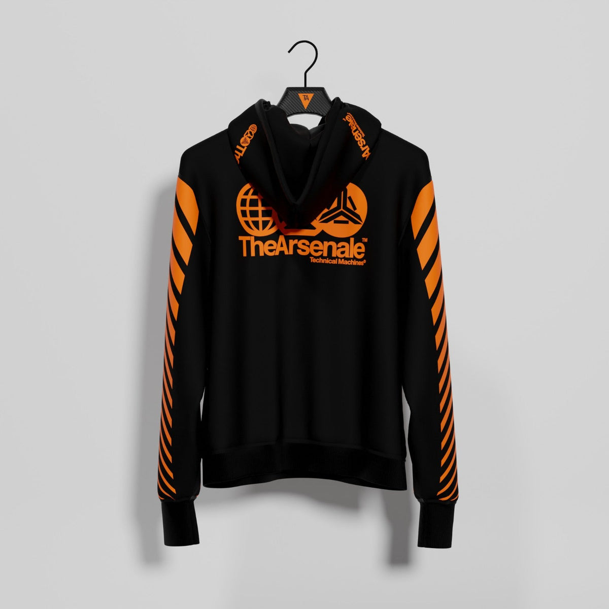 TRANSMISSION HOODIE BLACK ORANGE